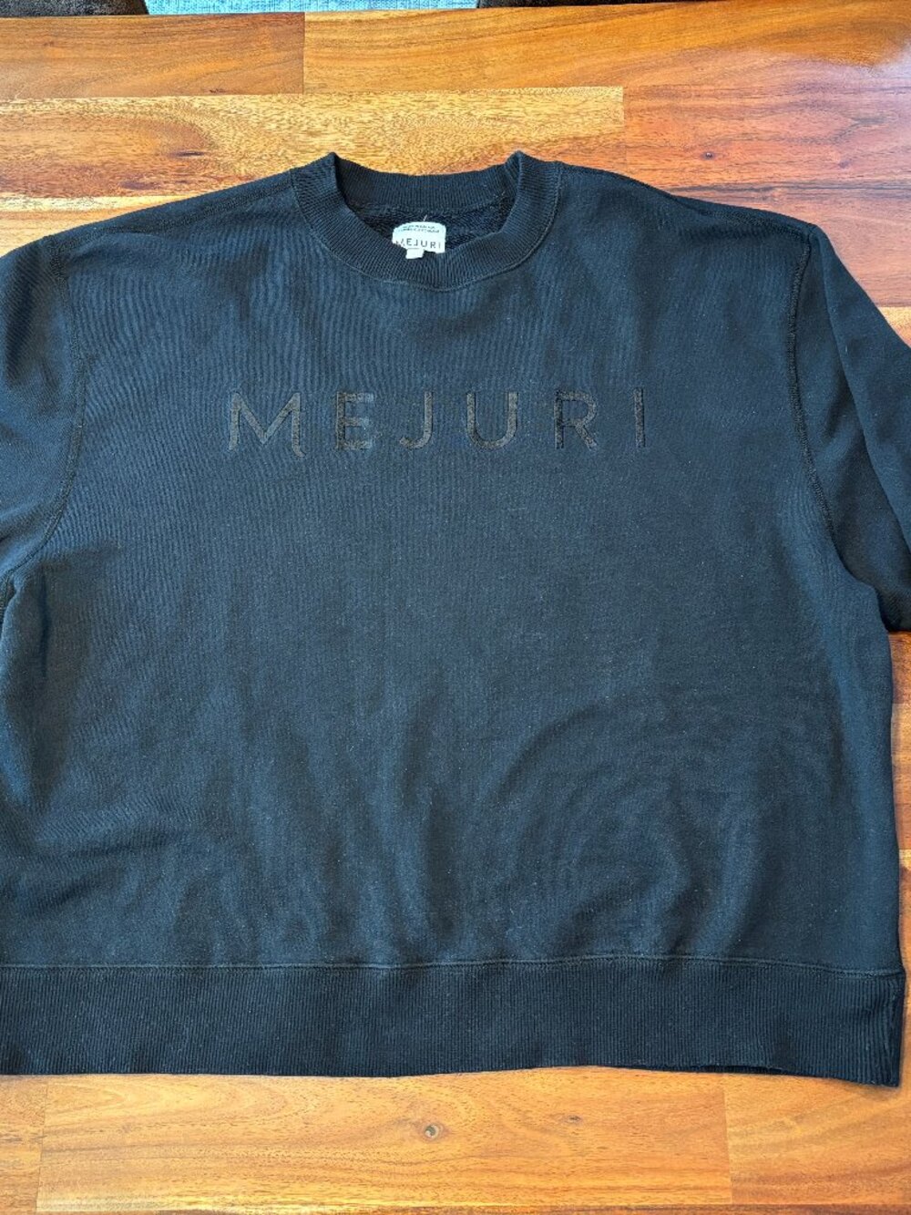 Mejuri Black Embroidered Logo Crewneck Sweatshirt - UNISEX - Black - Large